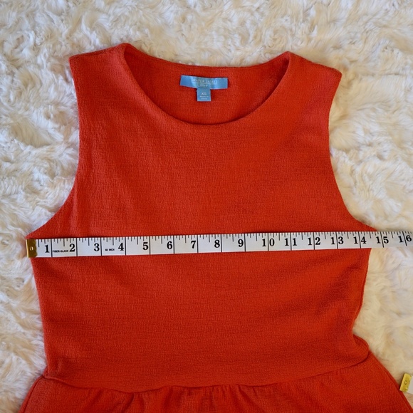 DRAPER JAMES RSVP Sleeveless Midi Dress w/pockets - XS - Orange - Picture 5 of 14